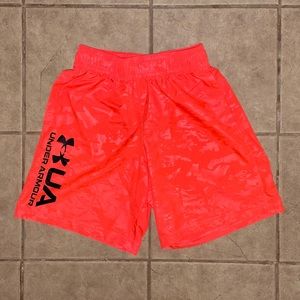 Under Armour Orange Athletic Shorts Size S